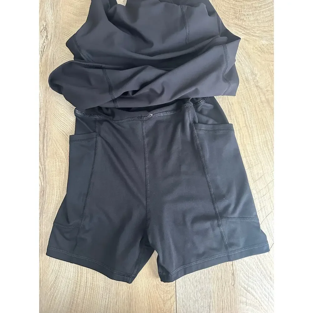 Old Navy GIRLS PowerSoft Sleeveless Athletic Dress Black XL 14-16